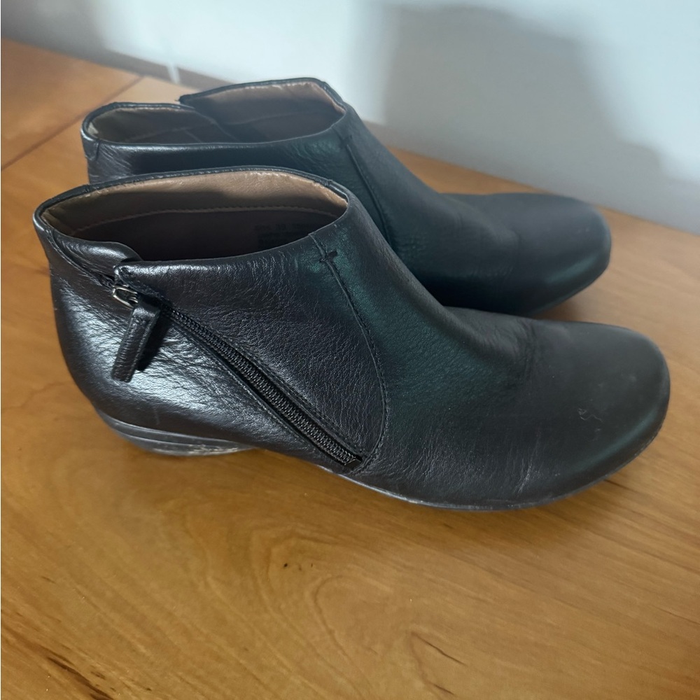 Dansko Black Leather Ankle Booties - Picture 4 of 4